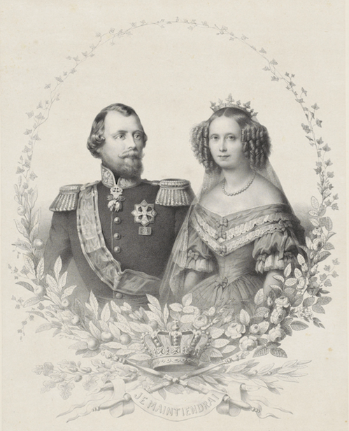 Portret van Koning Willem III van Oranje en Sophie van Wurttemberg  Kennisbank Zilver.nl